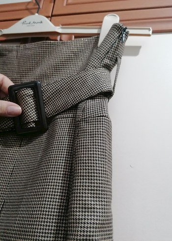 Kahverengi midi etek - Görsel 4