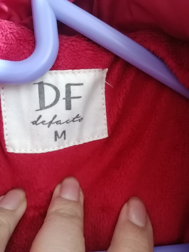 Kırmızı Kadın Kürklü Kışlık Mont - Görsel 4