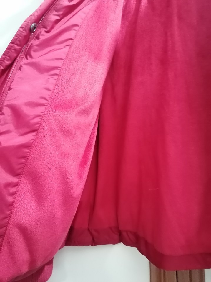 Kırmızı Kadın Kürklü Kışlık Mont - Görsel 3