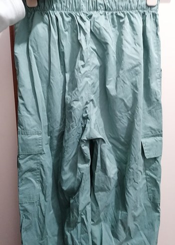 Yeşil Rahat Kesim Kadın Kumaş Pantolon - Görsel 5