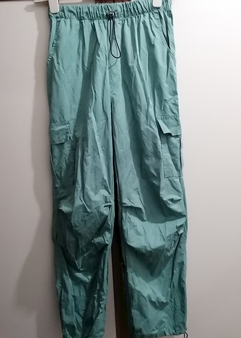 Yeşil Rahat Kesim Kadın Kumaş Pantolon - Görsel 2