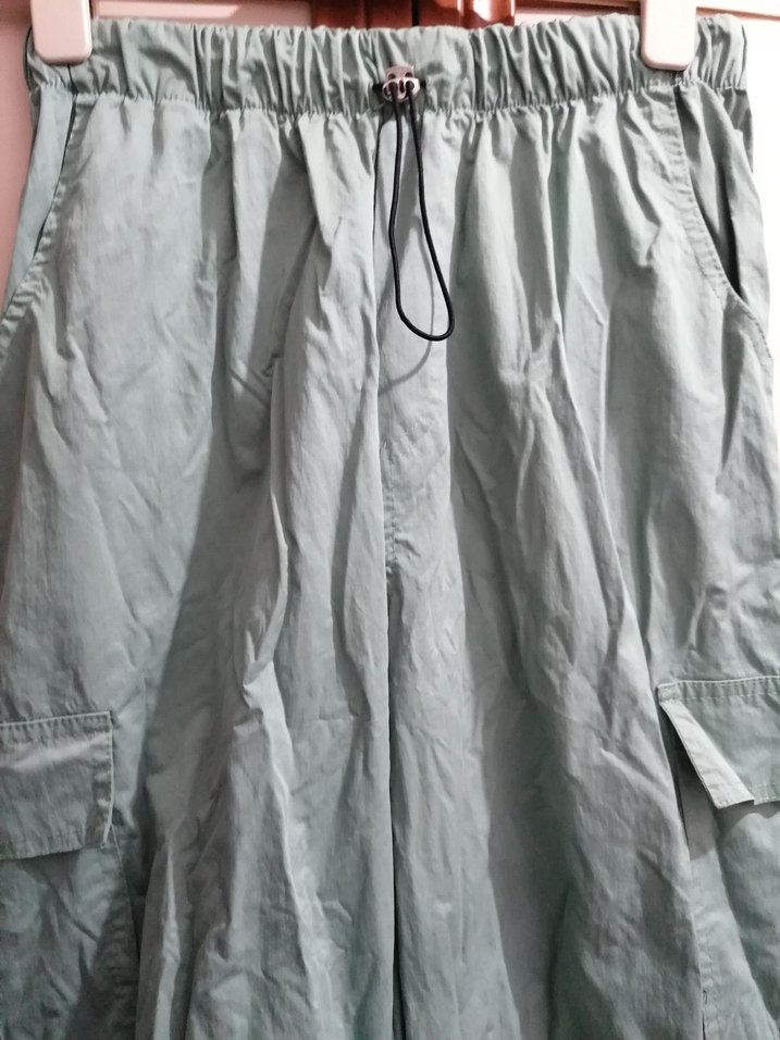 Yeşil Rahat Kesim Kadın Kumaş Pantolon - Görsel 4