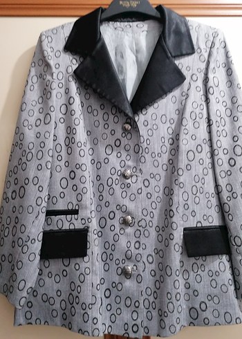 Gri Desenli blazer - Görsel 3