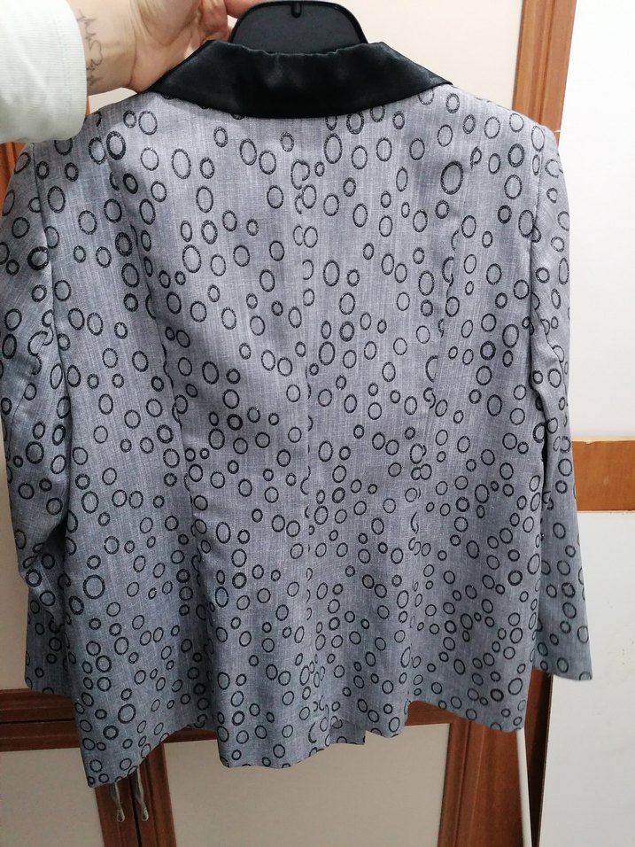 Gri Desenli blazer - Görsel 4