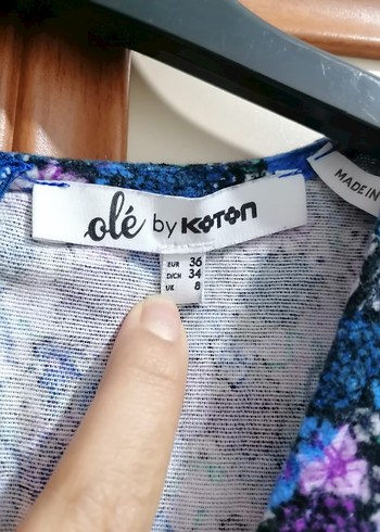 Uzun Kollu V Yaka Midi Desenli Elbise - Görsel 4