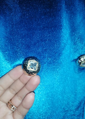 xl Beden mavi Renk Parlak Mavi Kadın Mini Blazer Ceket