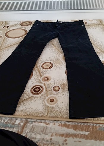 Siyah Loose Fit Kadın Kot Pantolon