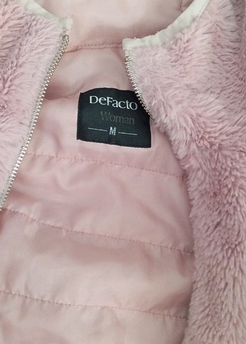 Defacto Bebek Pembe Kapüşonlu Peluş Mont