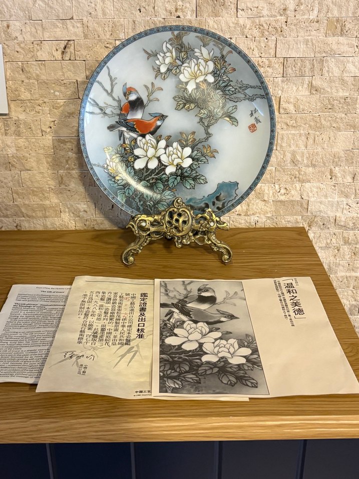 Jingzhen Porselen el yapımı tabak - Görsel 4