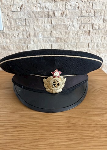 Orijinal Dönem SSCB Deniz Subayı Şapkası