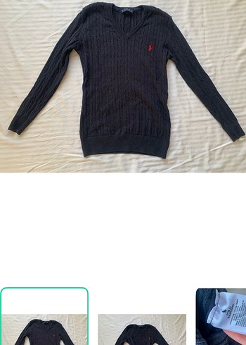 Ralph Lauren Polo Ralph Lauren Siyah V Yaka Triko Kazak