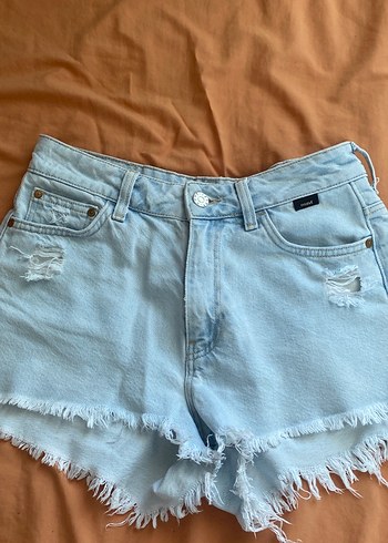 Kadın Mavi Denim Mini Şort