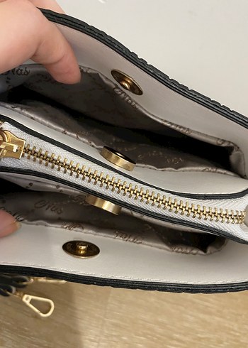 Beyaz Deri Minimalist Kadın Çanta - Görsel 2