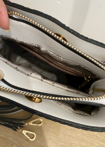 Beyaz Deri Minimalist Kadın Çanta - Görsel 3