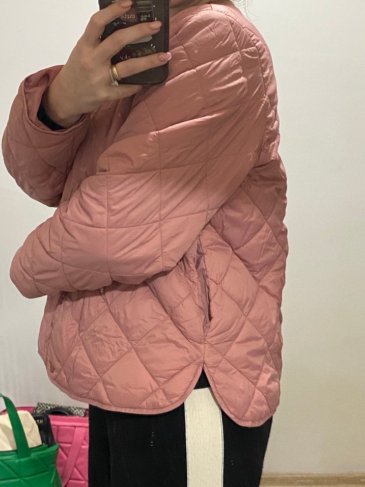 Pastel Pembe Düğmeli Kadın Ceket - Görsel 2