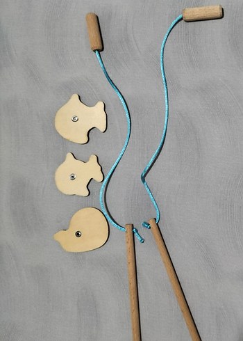 Renkli Ahşap Balık Tutma Oyuncağı - Görsel 2