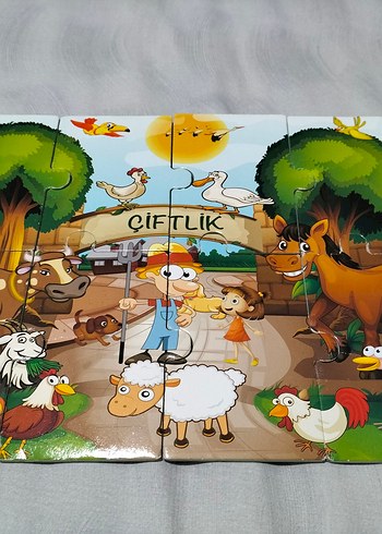 Renkli Çiftlik Temalı Çocuk Yapbozu - Görsel 2