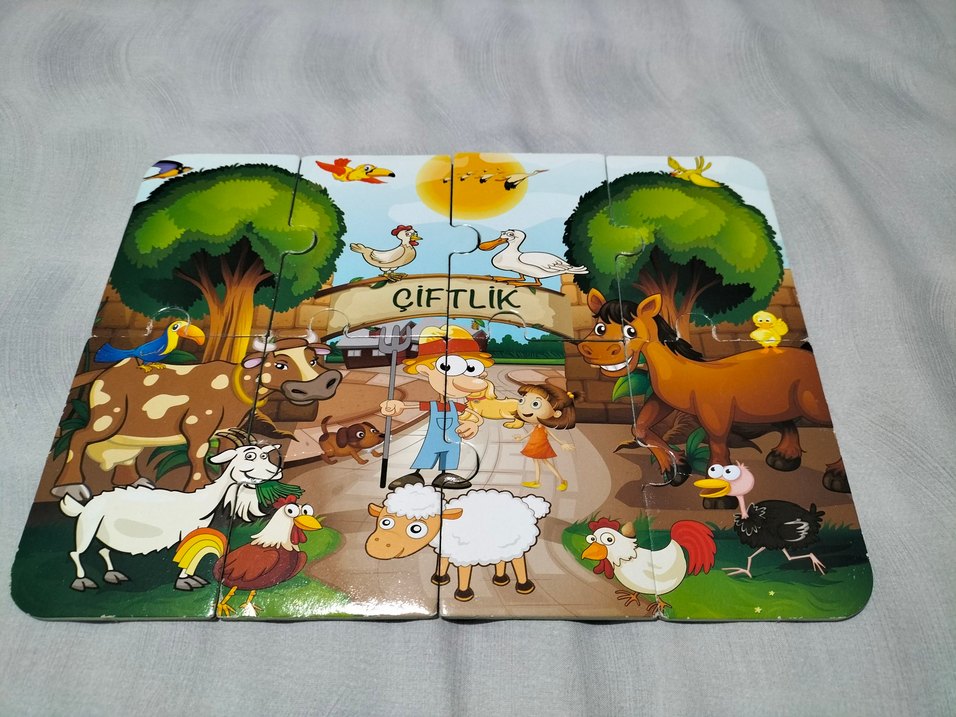 Renkli Çiftlik Temalı Çocuk Yapbozu - Görsel 2