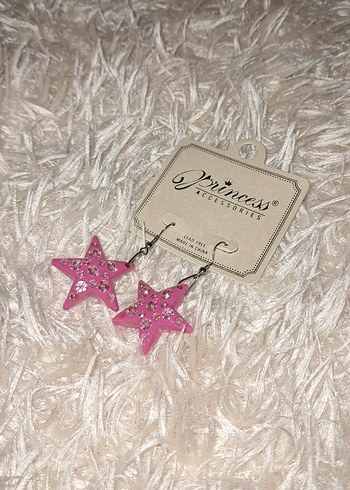 Accessorize Pembe Yıldız Küpe