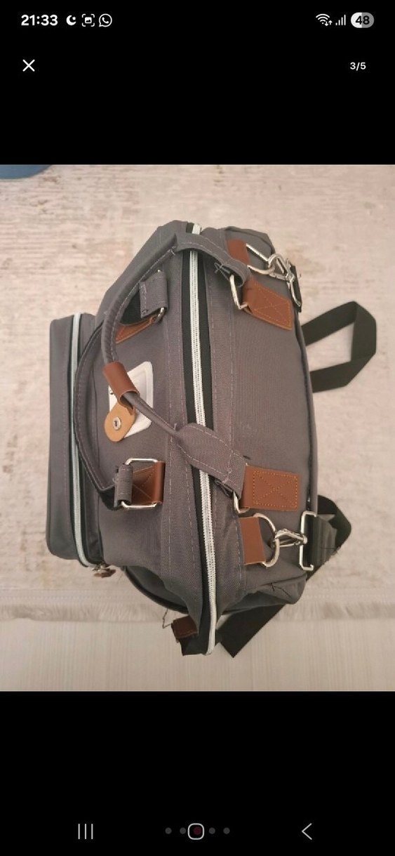 Gri Desenli Bebek Çantası - Görsel 3