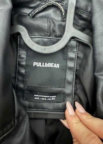 Kadın Siyah Deri Kemerli Ceket - Görsel 3