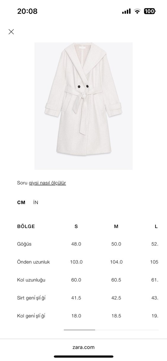 Zara Yumuşak Kumaş Kaban - Görsel 4