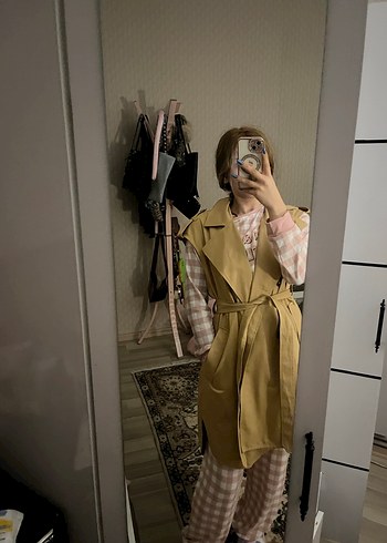 Bershka trenckot yelek - Görsel 4