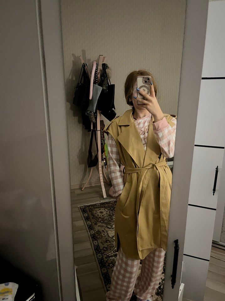 Bershka trenckot yelek - Görsel 4