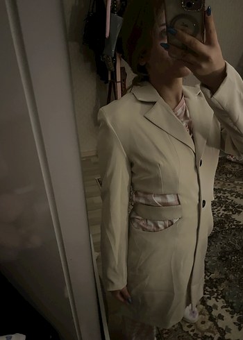 bershka beli pencereli blazer ceket - Görsel 2