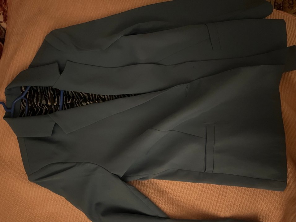 Mavi Düğmeli Kadın Blazer Ceket - Görsel 3