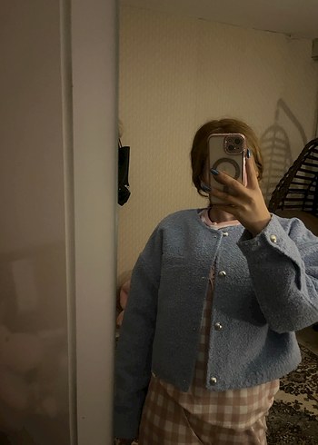 h&m mavi bomber ceket - Görsel 2