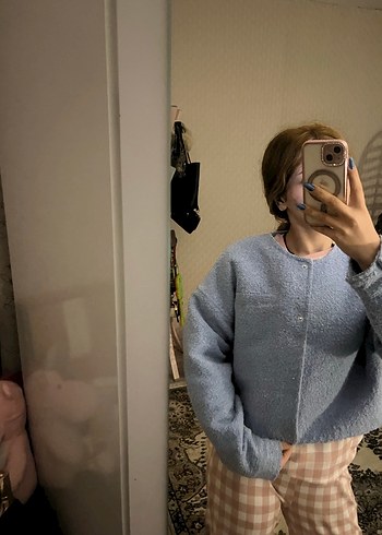 h&m mavi bomber ceket - Görsel 3