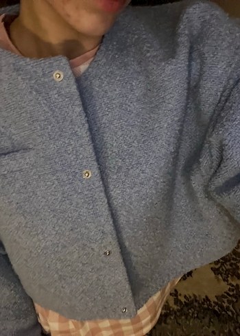 h&m mavi bomber ceket - Görsel 4