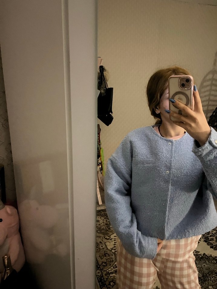 h&m mavi bomber ceket - Görsel 3