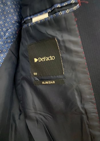 Defacto Koyu Mavi Erkek Ceket Notch Yaka Düğmeli