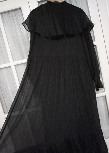 H&M Siyah Uzun Kollu Gotik Uzun Elbise