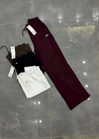 l Beden Alo Yoga Bordo Rahat Kesim Kadın Eşofman Altı