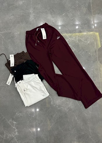 l Beden bordo Renk Alo Yoga Bordo Rahat Kesim Kadın Eşofman Altı
