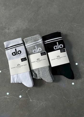 Alo Unisex Throwback Midi Çorap Seti