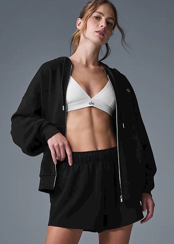 Alo Yoga Fermuarlı Kapüşonlu Sweatshirt - Görsel 2