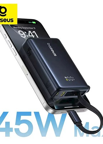 Baseus 45W Siyah Taşınabilir Şarj Cihazı