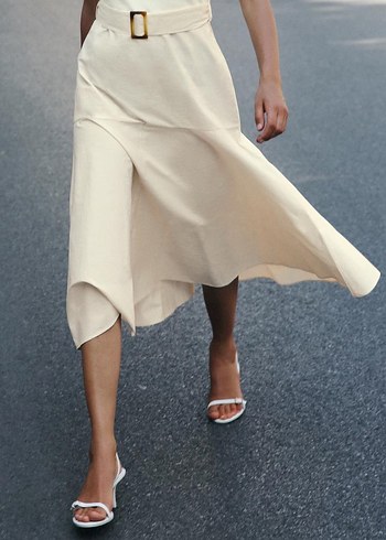 Zara Kemerli Midi Elbise - Görsel 3