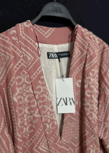 xs Beden pembe Renk Zara Rustik Kimono