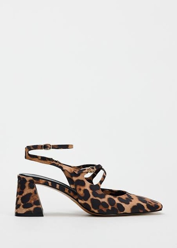 Zara Leopar Desenli Topuklu Ayakkabı - Görsel 4