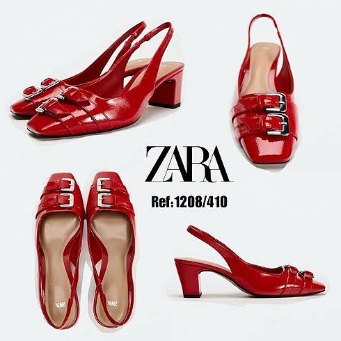 Zara Tokalı Rugan Topuklu Ayakkabı - Görsel 5