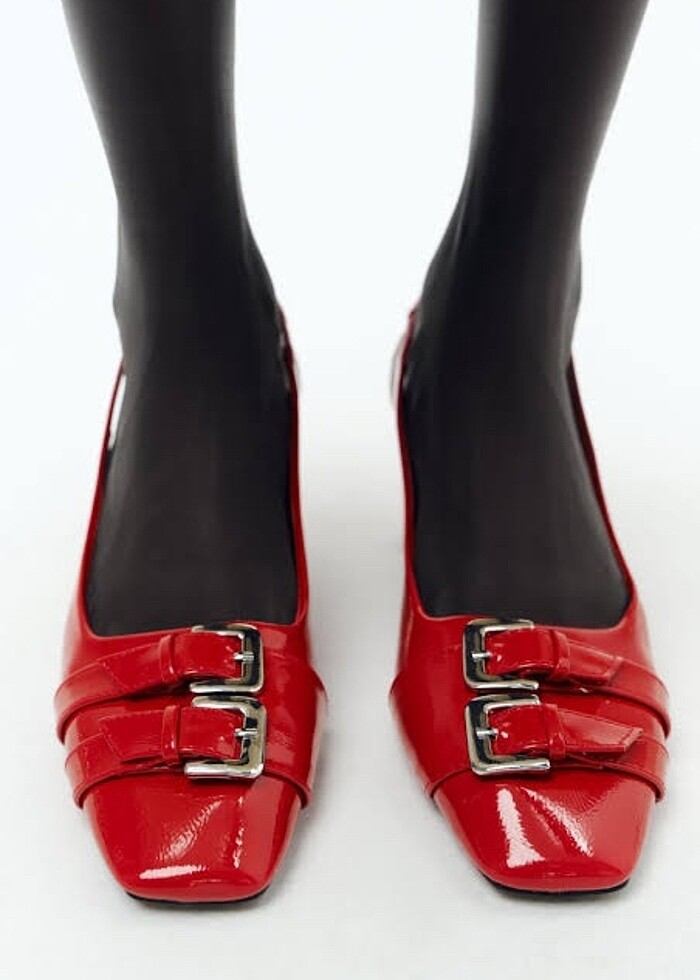 Zara Tokalı Rugan Topuklu Ayakkabı - Görsel 2