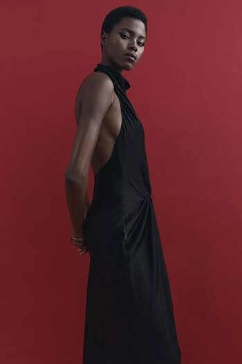 m Beden Zara ZW Collection Halter Yaka Elbise
