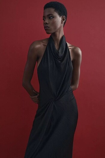 Zara ZW Collection Halter Yaka Elbise