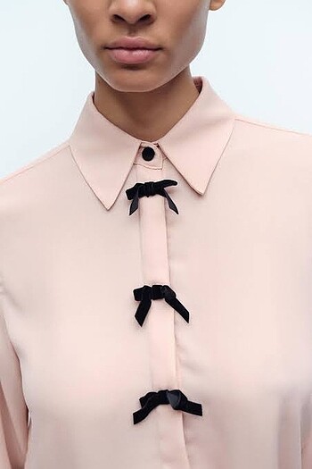 Zara Zara Fiyonk Detaylı Gömlek