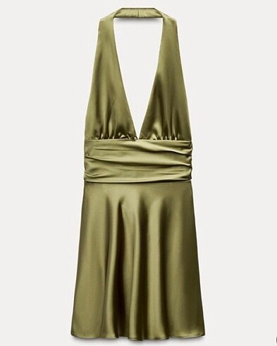 Zara Zara Mini Saten Elbise